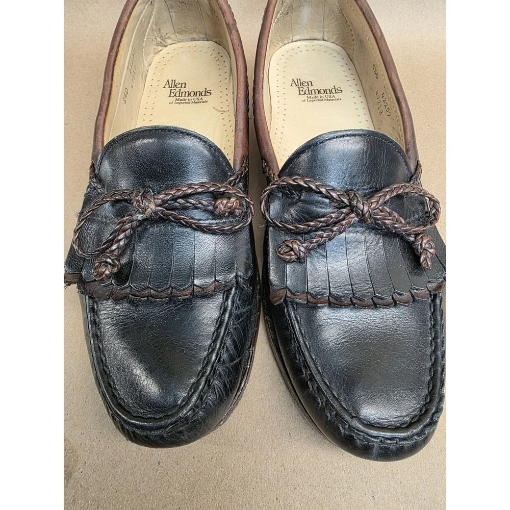 Allen Edmonds Sz 8.5 D Woodstock Mens Loafers Black Brown Shoes